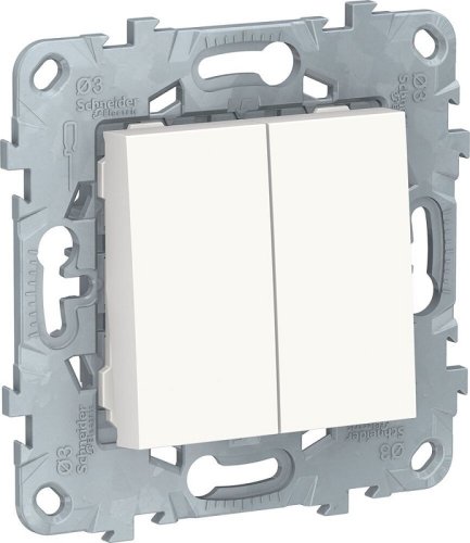 Переключатель без рамки Schneider Electric Unica New 2-кл. проходной белый картинка